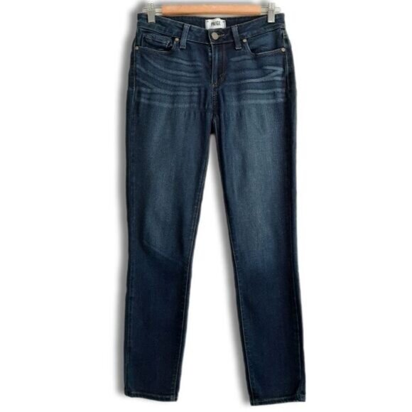 PAIGE | Verdugo Ankle Cropped Blue Jeans Sz 27 Flawed - Picture 4 of 13